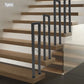 U-Shaped Stair Handrail – Decorative Iron Safety Grab Bar with Pre-Drilled Base for Stairs & Entrances