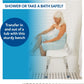 Tub Transfer Bench for Seniors – Height Adjustable Shower Chair with Reversible Left or Right Entry & Backrest