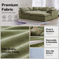 109-Inch Modern L-Shaped Cloud Sectional Sofa – Oversized 3-Seater Deep Seat Chenille Couch with Ottoman, White