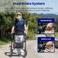 3-in-1 Foldable Rollator Walker for Seniors with Seat & Storage Bag – 300 lb Capacity