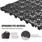 12-Pack Interlocking PVC Drainage Floor Tiles 12x12 Inch, Non-Slip Modular Mats for Bathroom, Kitchen & Pool, Black