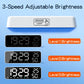 Large Display Digital Alarm Clock with Dual Alarms, Snooze, Temperature & Humidity, Week Display, 3 Brightness Levels, USB-C Powered