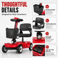 4-Wheel Electric Mobility Scooter for Adults, 250W Motor, 24V Battery, 12-Mile Range, 418 lb Capacity, Foldable with Basket
