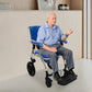 3-in-1 Folding Rolling Shower Commode Wheelchair – Bedside Toilet & Shower Chair with Armrests, Backrest & Wheels