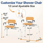 Sliding Swivel Tub Transfer Bench – Shower Chair with 350 lb Capacity, Wood Brown Finish