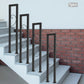 Black U-Shaped Stair Handrail – Wall-Mounted Anti-Slip Safety Grab Bar for Indoor & Outdoor Stairs