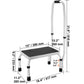 1-Step Adjustable Folding Step Stool, 330 lbs Capacity, Heavy Duty Non-Slip Steel Platform for Home, Bathroom & RV