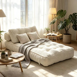 Folding Convertible Sofa Bed – Single Sleeper Chair & Floor Lounge with Back Support Pillow for Living Room, Bedroom & Guest Room