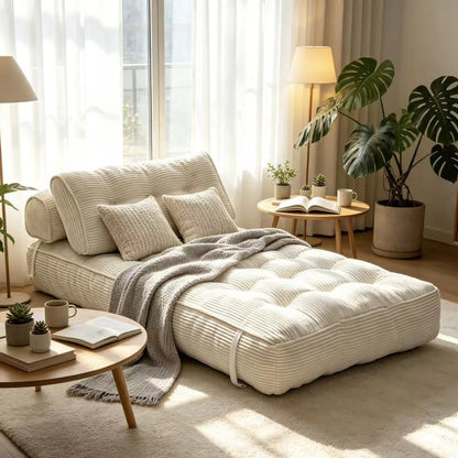 Folding Convertible Sofa Bed – Single Sleeper Chair & Floor Lounge with Back Support Pillow for Living Room, Bedroom & Guest Room