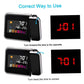 LED Digital Projection Alarm Clock with Night Backlight, Adjustable Projector Angle & Color Display for Bedroom and Living Room