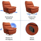 360° Swivel Rocker Recliner Chair – Oversized Armless Lounge Chair with OEKO-TEX Certified Performance Fabric