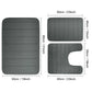 Black Memory Foam Bathroom Mat, Soft Thick Absorbent Bath Rug with Non-Slip Backing, Quick Dry Machine Washable
