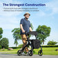 4-Wheel Aluminum Rollator Walker with Seat – Lightweight Foldable Mobility Walker for Adults