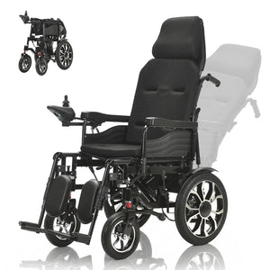 Reclining Electric Wheelchair with 90°-160° Adjustable Backrest and Leg Rests