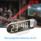 8.8-Inch LED Projection Alarm Clock with 180° Ceiling Projector, Dual Alarms, USB Charging, Temperature & Adjustable Brightness