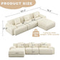 107-Inch Modular L-Shaped Sectional Sofa with Ottoman – Deep Seat Corduroy Memory Foam Cloud Couch, No Assembly Required