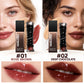 3-Piece Makeup Set, Full Coverage Liquid Foundation & 2 High-Shine Lip Glosses, Rose Brown & Deep Chocolate