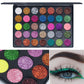 35-Color Glitter Eyeshadow Palette, Metallic Shimmer & Sequins, Highly Pigmented Waterproof Long-Lasting Eye Makeup