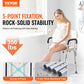 Adjustable Shower Chair with Backrest – Height Adjustable Non-Slip Bath Seat for Seniors, 350 lb Capacity