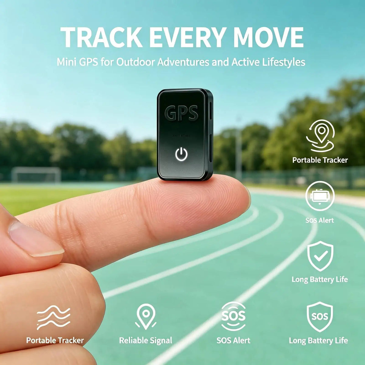 Mini GPS Tracker with Real-Time Location, Geo-Fence Alerts, Long Standby Battery & Magnetic Mount for Vehicles and Assets