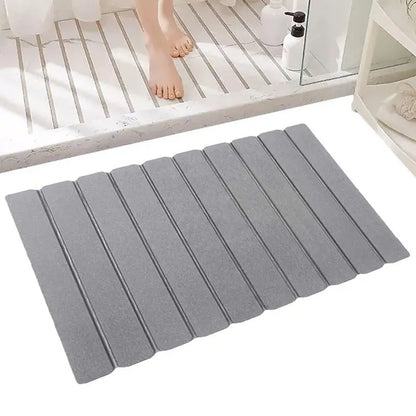 Quick Dry Diatomite Bathroom Mat, Absorbent Non-Slip Bath Rug with Rubber Backing for Bathroom, Kitchen & Entryway