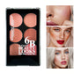 6-Color Blush & 12-Shade Cream Contour Palette Set with Bronzer & Highlighter, Long-Lasting & Blendable