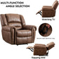 Manual Leather Recliner Chair – Classic Upholstered Lounge Chair with Padded Arms for Living Room
