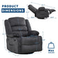 360° Swivel Rocking Recliner Chair with Cup Holder, Oversized Corduroy Glider Lounge Chair for Living Room & Nursery