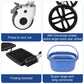 3-in-1 Folding Rolling Shower Commode Chair – Lightweight Wheelchair with Locking Wheels, Padded Arms & Removable Bucket