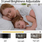 6-Inch Digital Alarm Clock with Curved Large LED Display, Temperature & Humidity Monitor, Snooze Function