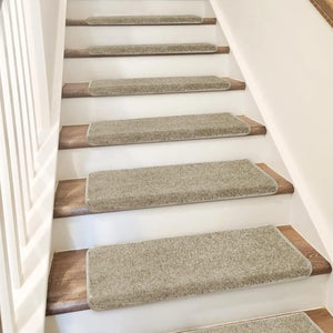 Non-Slip Carpet Stair Treads, 30 x 9.5 Inch Self-Adhesive Washable Indoor Stair Mats for Wooden Steps, Multiple Pack Sizes