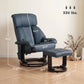360° Swivel Massage Recliner Chair with Ottoman – 10-Point Vibration PU Leather Lounge Chair with Footstool & Remote, Blue