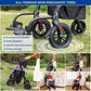 2-in-1 Lightweight Rollator Walker & Transport Chair for Seniors – Foldable, Adjustable Seat & Handles, 300 lb Capacity