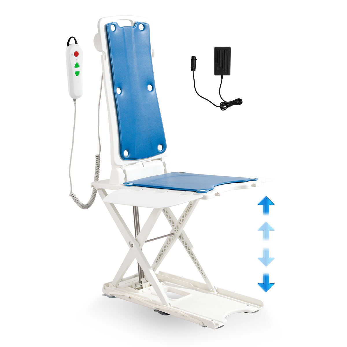 Electric Floor Lift Chair for Seniors, 45° Tilt Patient Lift Assist Device, Portable Floor Recovery Chair, 310 lb Capacity