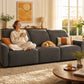 Power Reclining 3-Seater Sofa – Zero Gravity Wall-Hugger Couch with Adjustable Headrests, USB-A & USB-C Charging Ports