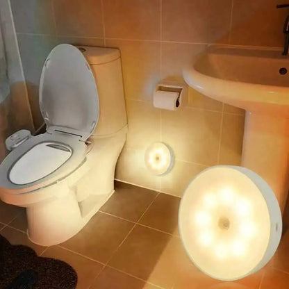3-Color Motion Sensor Night Light, Auto On/Off Daylight Sensor, Magnetic Hanging LED Lamp for Home Safety