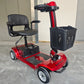 4-Wheel Foldable Electric Mobility Scooter for Adults, 20Ah Battery, 360° Swivel Seat, Solid Tires, Red