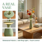 Modern Vase LED Table Lamp, Touch Control, Stepless Dimming, Decorative Flower Vase Bedside Light for Bedroom and Living Room