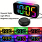 RGB LED Vibrating Alarm Clock with Dual Alarms, 12/24-Hour Display, USB Powered Bedside Digital Clock
