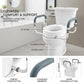 3.5" Elevated Toilet Seat for Seniors – Raised Commode Seat for Standard Round Toilets, 300 lb Capacity