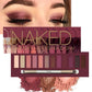 12-Color Pearlescent Shimmer Eyeshadow Palette with Mirror, Waterproof Long-Lasting Eye Makeup