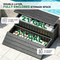 36.6 Inch Non-Slip Hot Tub Steps with 32 Gallon Storage, Outdoor Spa Stairs for Pool, RV & Deck, Black