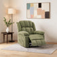 Extra-Wide Manual Recliner Chair – 155° Reclining Upholstered Armchair with Terry Cloth for Living Room & Bedroom