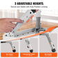 1-Step Adjustable Folding Step Stool, 330 lbs Capacity, Heavy Duty Non-Slip Steel Platform for Home, Bathroom & RV