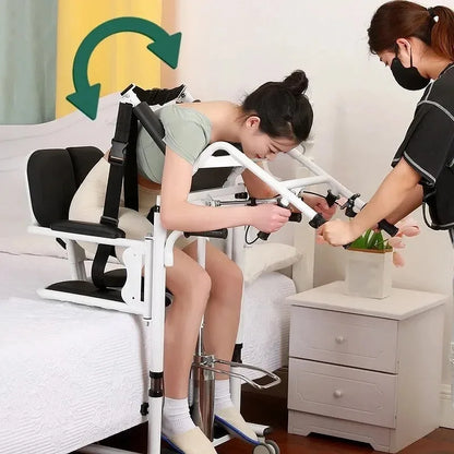 Hydraulic Patient Transfer Lift Chair – Bedside Mobility Aid for Seniors & Caregivers