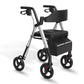 Heavy-Duty Rollator Walker for Seniors with Seat & Backrest – 330 lb Capacity, 8" Wheels