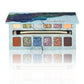 12-Color Matte & Shimmer Eyeshadow Palette with 8 Soft Makeup Brushes, Long-Lasting Glitter Eye Makeup Set