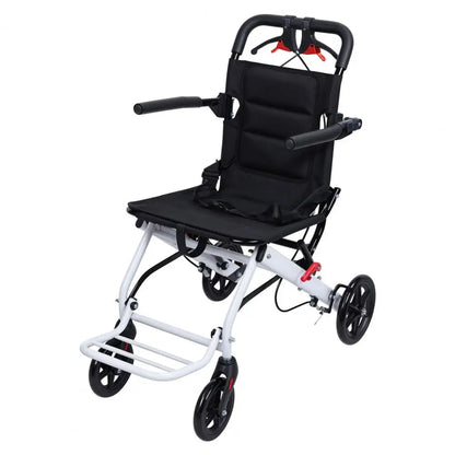 Portable Foldable Transport Wheelchair – Lightweight Travel Chair for Adults & Seniors, 180 lbs Capacity