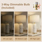 27-Inch Faux Stone Boho Table Lamps Set of 2 with USB-A and USB-C Ports, Rustic Bedside Lamps for Bedroom and Living Room