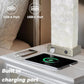 28-Inch Coastal Seashell Table Lamps with Night Light, USB-A and USB-C Charging Ports, Bedside Lighting for Bedroom and Living Room
